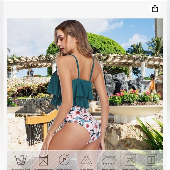 VeMee Bikini Swimsuit for Women High Waisted Bikini Two Piece Tankini Size S - Picture 4 of 11